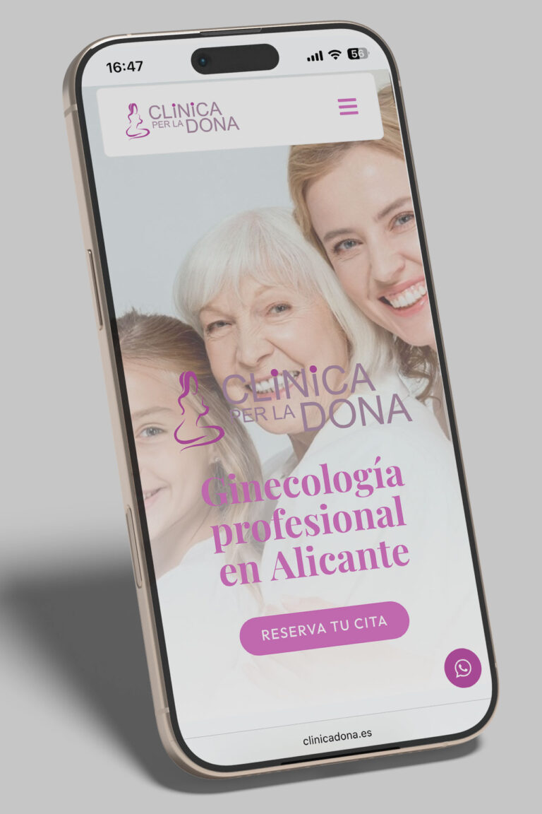 Página web profesional para clínica ginecológica en Alicante, con diseño moderno, responsive y SEO profesional