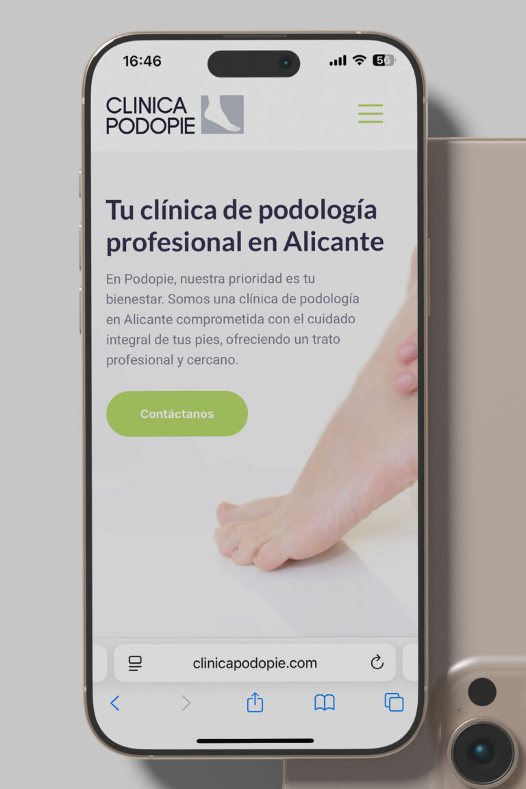 Web corporativa para clínica local en Alicante, optimizada para SEO y móvil